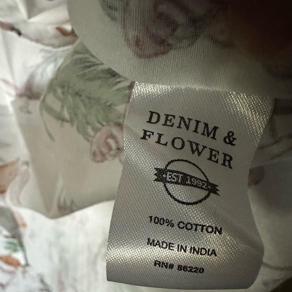 Denim & Flower Flamingo Casual Button Down Short-Sleeve Shirt Men’s Size L - Picture 7 of 11